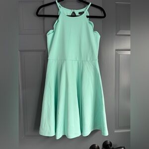 Zunie Mint Green/Aqua  Sleeveless Girls Dress
Size 14